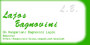 lajos bagnovini business card